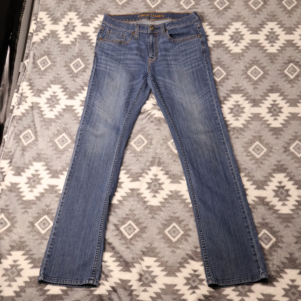 Cody James Mens Slim Bootcut Jeans 33x36(35") Medium Wash Western Denim